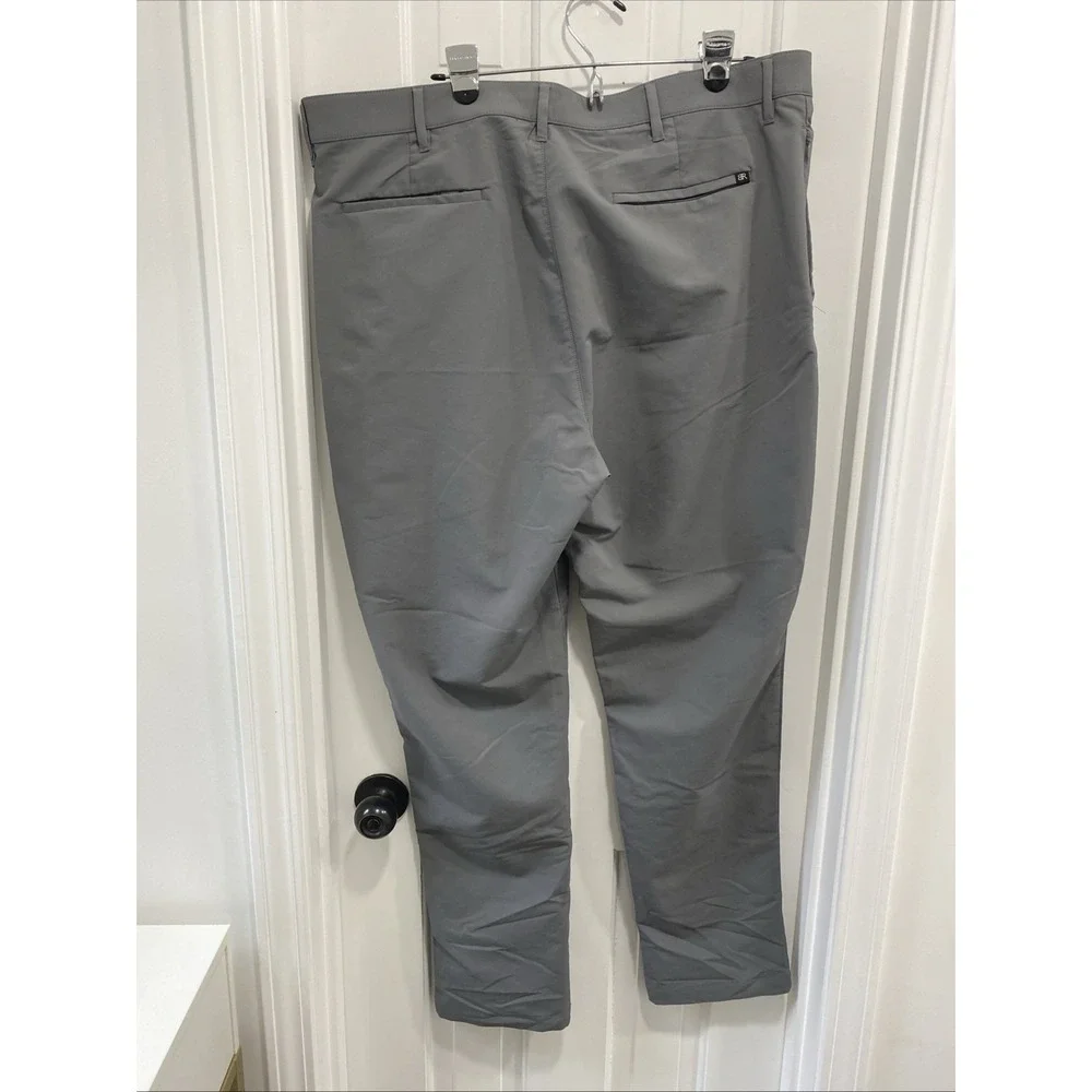 Banana Republic Mens Performance Pants Grey 40x32 Stretch Flat Front Lightweight